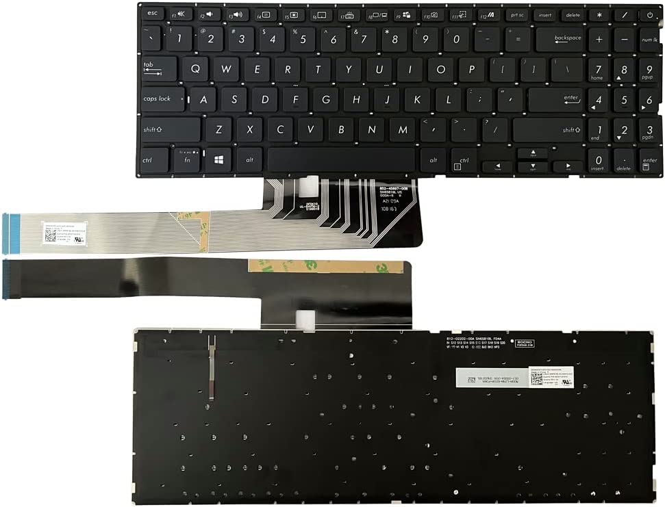 WISTAR Laptop Keyboard Compatible for Asus X571 X571F X571G X571GD X571GT X571U SN6581BL AEXKTU01010 AEXKTU01020/K571 K571GT K571GT-EB76 K51GT F576 1GT Mars1 5 VX60 Mars15 VX60GT Series